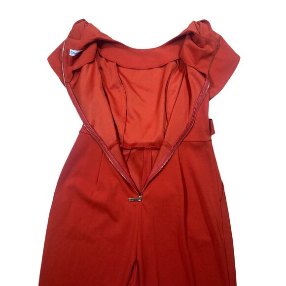 Calvin Klein Jumpsuit Orange Size 6 - Picture 5 of 9